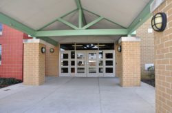 modern school entrance