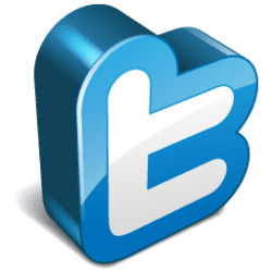 3d twitter logo